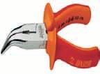512/1VDE ong nose pliers with side cutter and pipe grip, bent heavy duty plastic handles jaws bent to an angle of 45 made according to standard EN 60900 512/1VDEDP ong nose pliers with side cutter