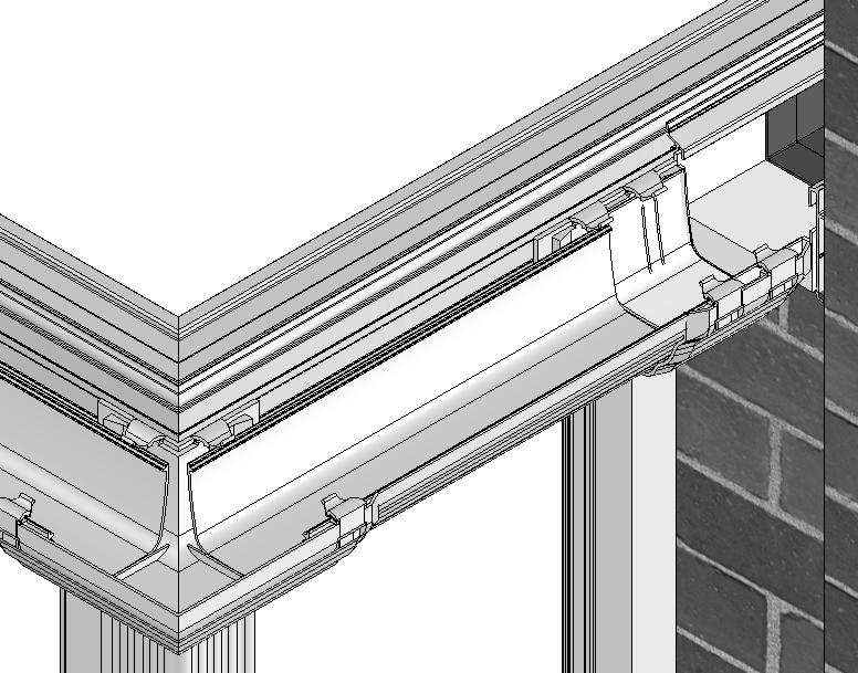 eaves beam. The Ogee gutter (RV1) can now be fitted as any other.