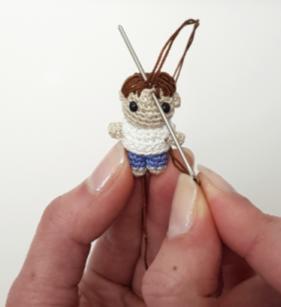 Technique (used for a female doll; with the crochet hook):