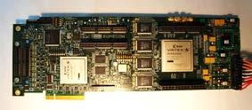 applications and one Xilinx XC5VLX1T for control. The card uses an eight-way PCI express interface to communicate with the host PC.