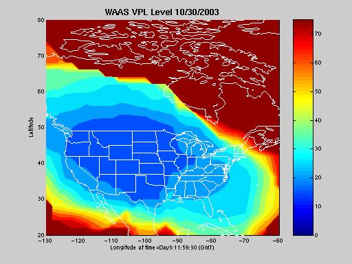WAAS Altitude Errors Ionosphere Disturbances impact vertical error limits, defined by the FAA s Lateral Navigation Vertical Navigation (LNAV/VNAV)