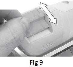 Adjusting the drill mode. 5.4.1. Locate the selector switch on the top of the drill housing, Fig 9.