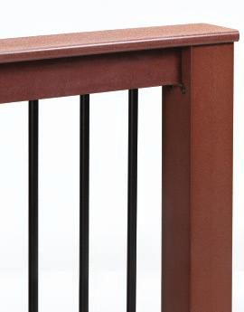 Metal balusters are 40% stronger than aluminum Easy installation requires only a saw, drill and bit