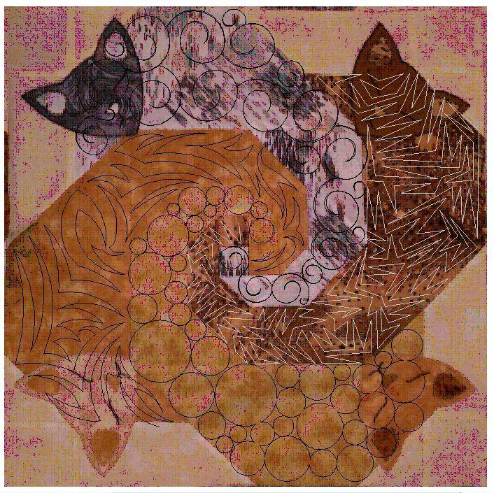 There are 4 patterns for the tessellating cats.