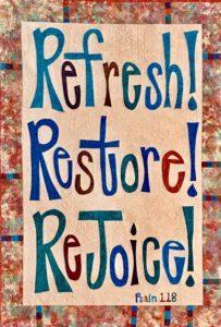 Refresh! Restore! Rejoice! Quilters Retreat May 3-6, 2018 Sacramento Methodist Assembly Sacramento, NM Come join in the fun in the cool mountains with like-minded ladies!