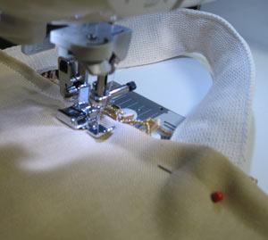 Using a zipper foot, sew a seam right along each of the ends.