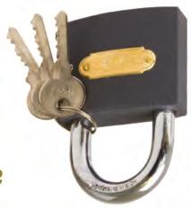 premium grade brass padlock Hardened shackle Chromium plated