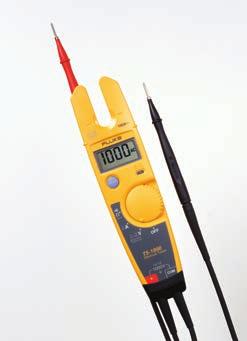 and ohms functions Heavy-duty test leads Fluke T5-1000 T5-1000 T5-600 Measure ac/dc voltage 1000 V 600 V Measure ac