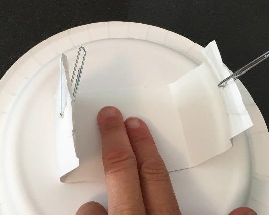 Put the same amount of glue on each strip. Once the strip is stuck to the paper plate, let the glue dry for 1 2 minutes.