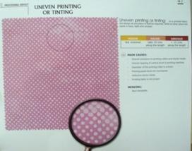 8. Uneven printing or tinting 9.