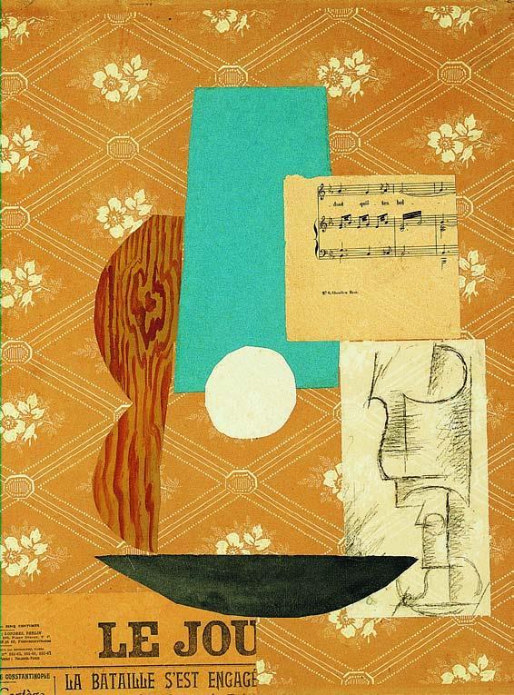 Guitar and Wine Glass is one of Picasso s earliest collages.