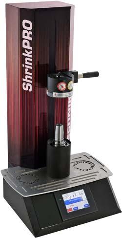 heating for fast tool changes, and automatic cooling cycle using your shop air. Easy-to-Use Touchscreen Select your shank size and ShrinkPRO sets heating duration View the video. http://ow.
