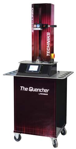 The Quencher Cools Tools in Only 30 Seconds Change tool and back to spindle in under 1 minute!