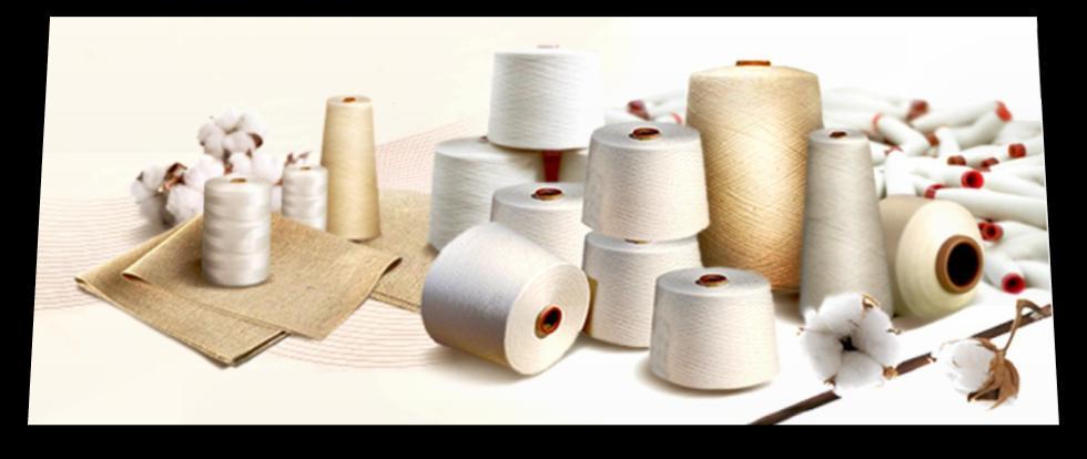 Long staple cotton (22.2~27.8mm) Cotton linter Type A, Type B 2. Cotton Yarn Our company supplies 100% cotton compact, carded, and combed ring spun yarn for knitting and weaving purposes.