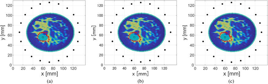 4 shouhei kidera et al. Fig. 3. (a) Electric field intensities observed at a representative receiver location (r C ¼ (133 and 66 mm)) in the Class 3 phantom.