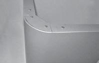 A filler plate has been added to form a Rout and Return Corner panel. This method eliminates bumps.