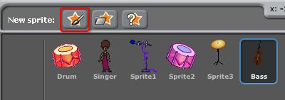 As well as using existing sprites, you can also draw