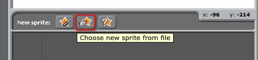 Next, click Choose new sprite from file to