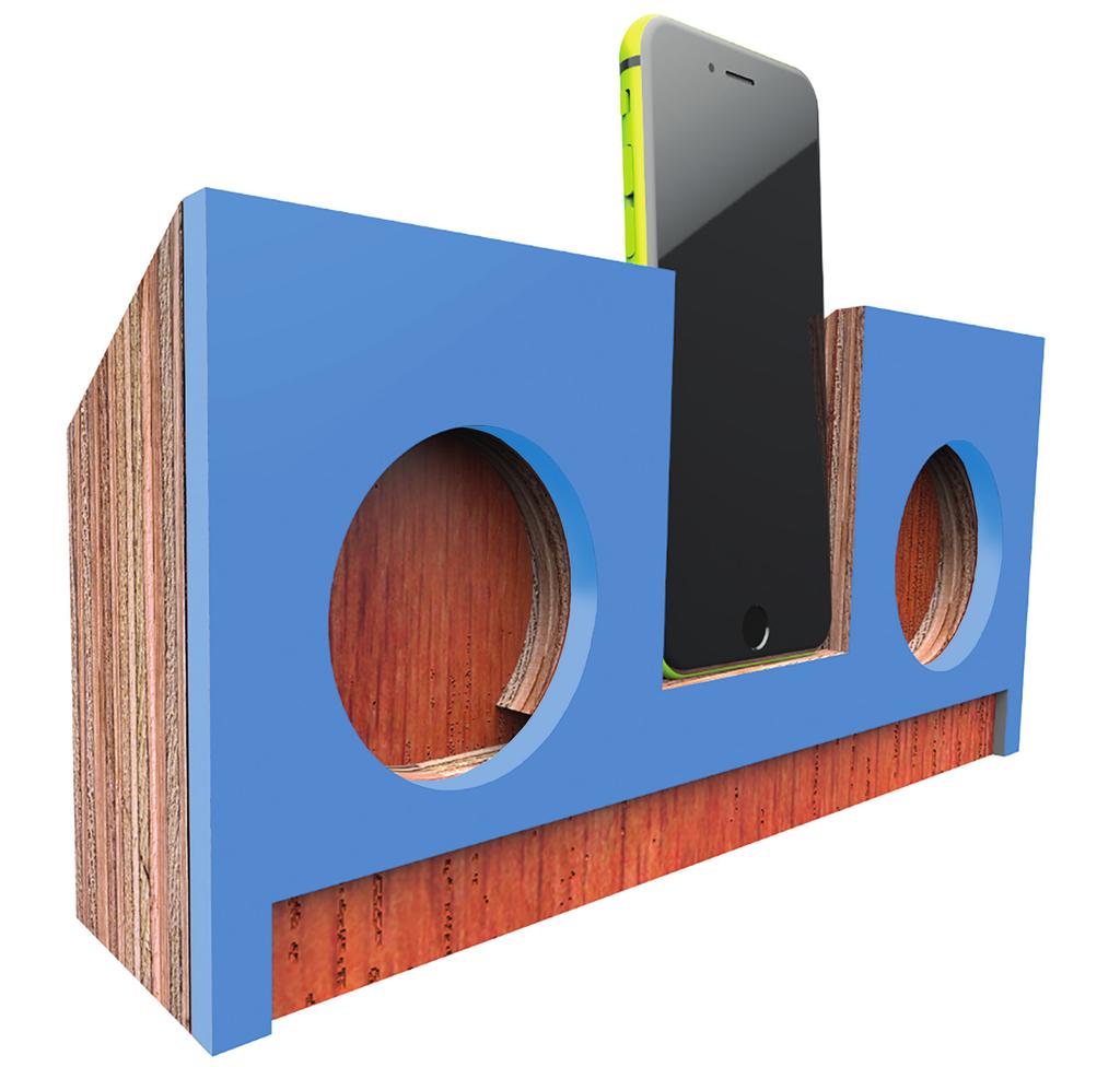 4. A speaker has been designed using 3D CAD software. A rendered illustration is shown below.