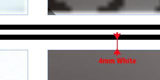 Unlink the Distance Between Images and Sheet Edges values and change the top and bottom value to 4 mm.