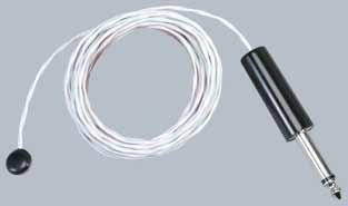 Dimensions: mm (inch) U Epoxy Encapsulated Thermistor Contained in Stamped, 300 Series SS Housing U Construction Provides Maximum Surface Contact U 26 AWG Stranded PFA Insulated and Jacketed Cable