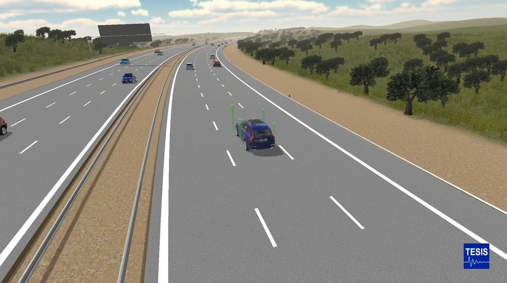 Automated driving on motorway A9 in different traffic states Driving on OpenDRIVE road (Digital Motorway Test Bed A9) in