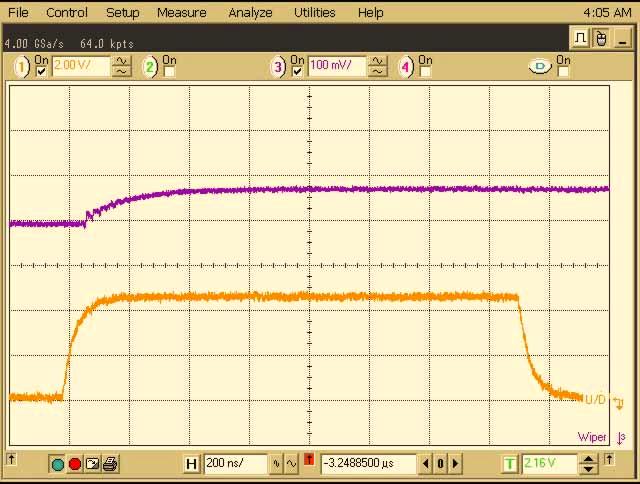 1 kω Low-Voltage Increment Wiper Settling Time (V DD = 2.7V). WIPER WIPER FIGURE 2-13: 2.