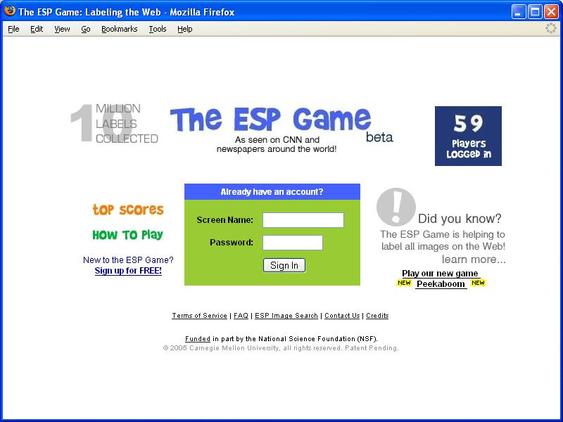 Source: The ESP Game, http://www.