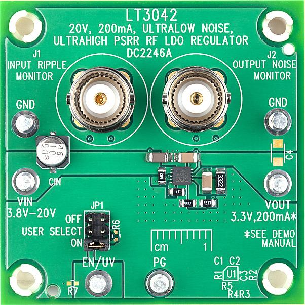 + The T3042 is a high performance low dropout regulator featuring inear s ultralow noise and ultrahigh PSRR architecture for powering noise-sensitive applications.