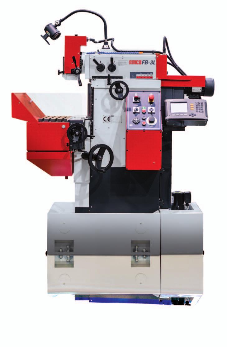 EMCOMat FB-3 L [Vertical milling head] - Swivels +/-90 - Speedy changeover to horizontal milling - Outstanding repeat accuracy - Quiet operation - Adjustable precision taper roller bearings [Control
