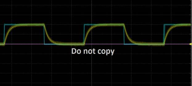 11. Use another probe and scope to measure AWG. Take a screenshot of your Waveforms displaying your AWG and the voltage across the capacitor. It should look something like the picture below. 12.