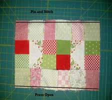 the Small Star Block as shown below. Again, you can chain stitch all 13 sets of the next few instructions to save time and thread.