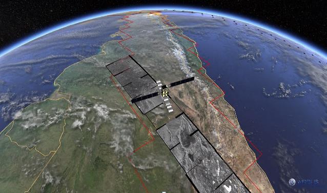 satellite traveling towards next ground contact
