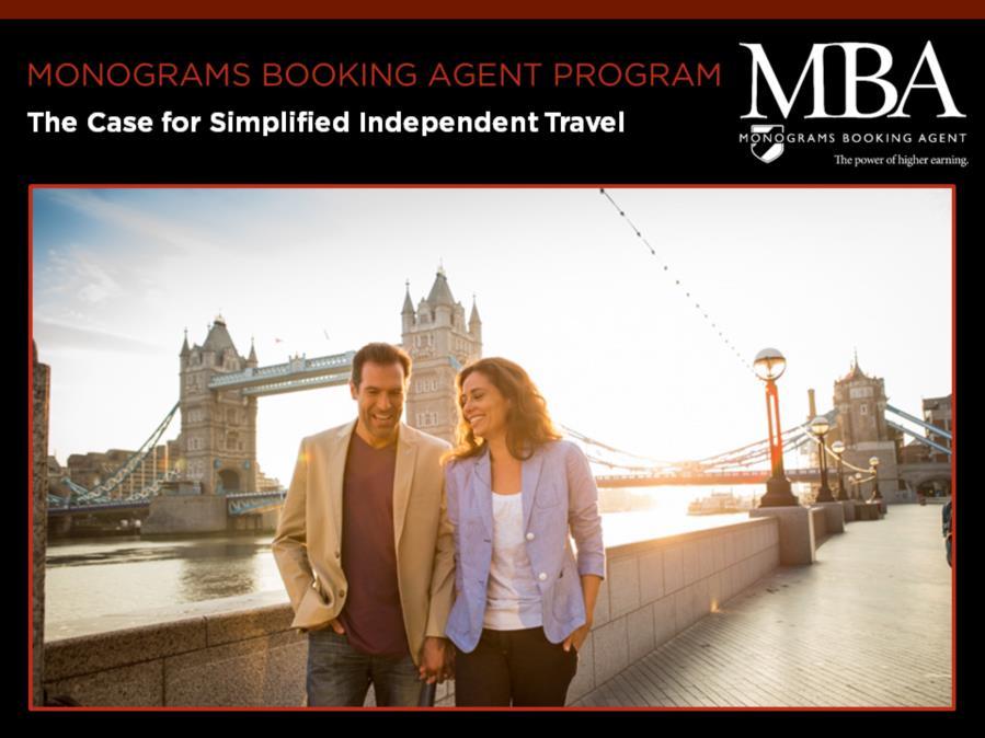 Welcome to the new and improved Monograms Booking Agent Program.