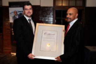 ABSA Bank Certificate of Achievement for the exceptional contribution made towards Black Economic Empowerment through Black staff appointments at the firm