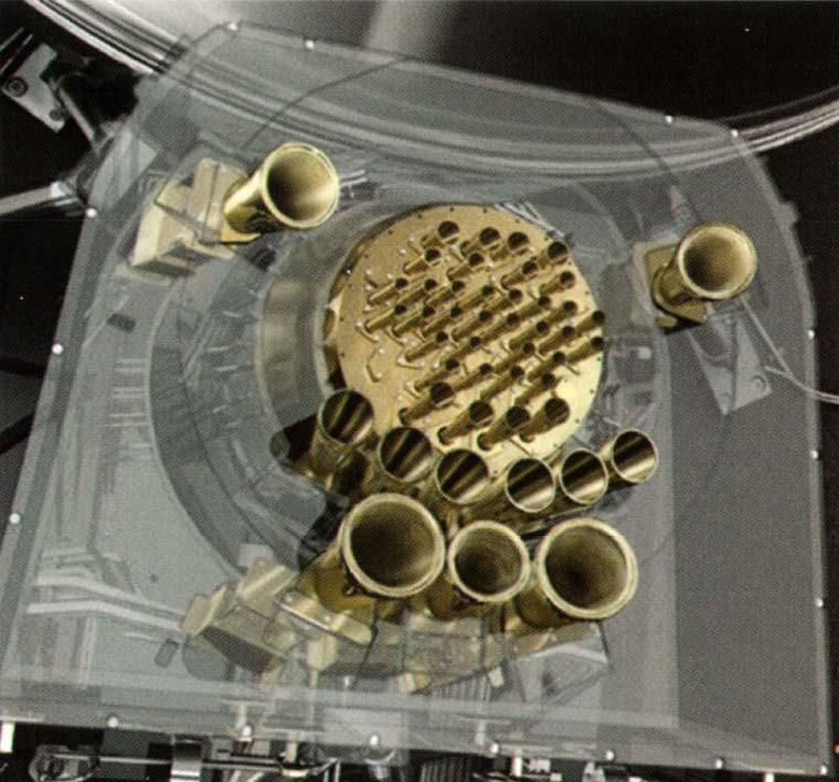 Example: Corrugated Horn Array Detectors of Planck Space Telescope in the focal region of the reflector system ( ESA).