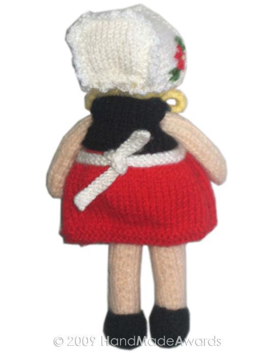 the yarn is fingering weight. Blondie doll with braids.