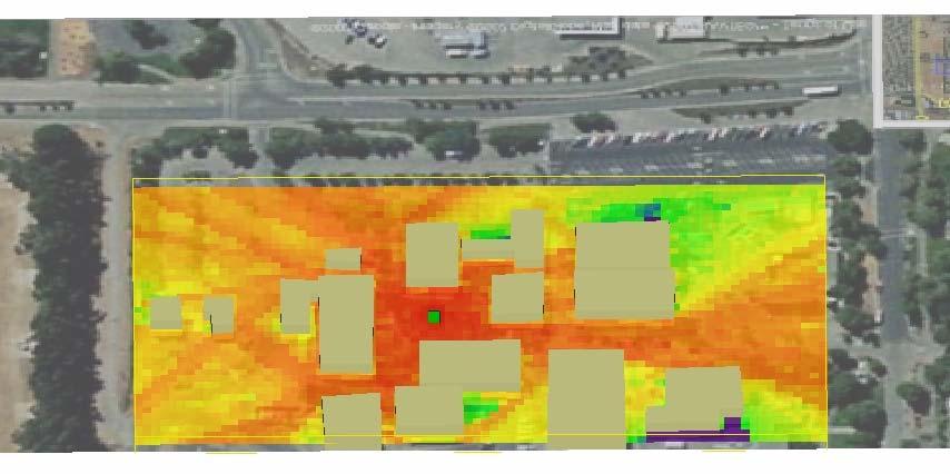 Exterior Coverage Map Wireless InSite used to