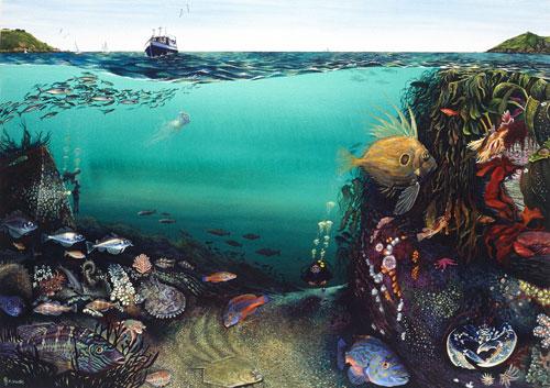 Multicultural/Historical Objective: The students will look at a variety of contemporary art that deals with underwater subject matter.