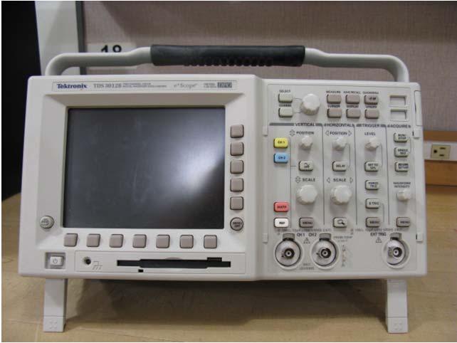 Tektronix TDS 3012B Scope The oscilloscope for this lab is the Tektronix TDS 3012B. It is a two channel 100 MHz instrument which means one or two signals may be displayed as functions of time.