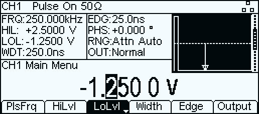 MAIN OUTPUTS The main outputs can provide up to 10V pk-pk into 50Ω (20V pk-pk EMF) for frequencies up to 50MHz. Maximum amplitude is reduced for higher frequencies (sine and arbitrary waveforms only).