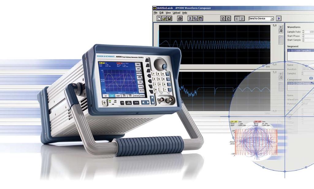 Dual-Channel Arbitrary / Function Generator R&S AM300 Unprecedented wealth of signals for virtually any requirement The new Dual-Channel Arbitrary / Function Generator R&S AM300 ideally complements