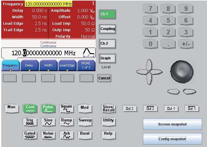 Web interface Channel 1: instrument view Just decide on the waveform Web interface Channel 2 Choose