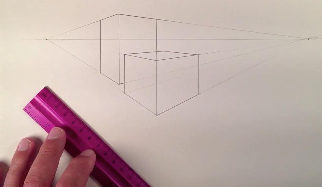 Erase any lines that you no longer need to reveal a cube.