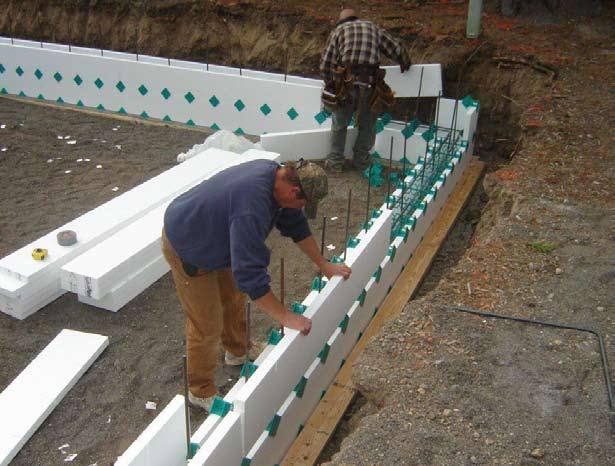 Continue building the Diamond Snap-Form ICF wall by installing Diamond
