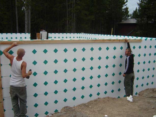 Inspect the Diamond Snap-Form ICF wall for any damage that may have occurred during installation. Repair and/or replace damaged items. Wall Bracing.