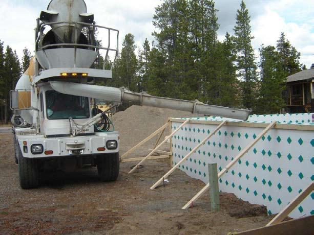 When pouring concrete, maximum 4 lifts should be used. For taller walls, multiple passes around the walls are needed.