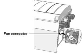 Appendix E: External Fan Maintenance and Replacement Figure 37: Fan cnnectr 6. Cnnect the fan cnnectr t the new fan. 7.