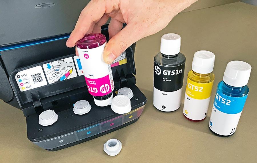 Displayed documents and photos printed with HP Smart Tank/Ink Tank Printer OEM inks can last up to 22 times longer than the other OEM ink tank printer inks tested.