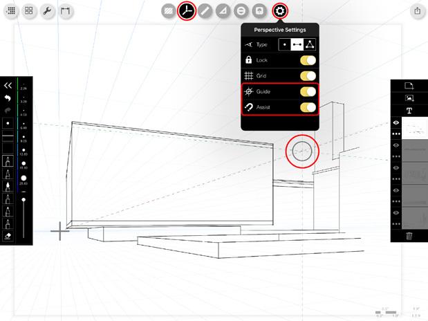 09: Perspective Tools 2 Have Fun Use the Guide tool to draw specific lines or the